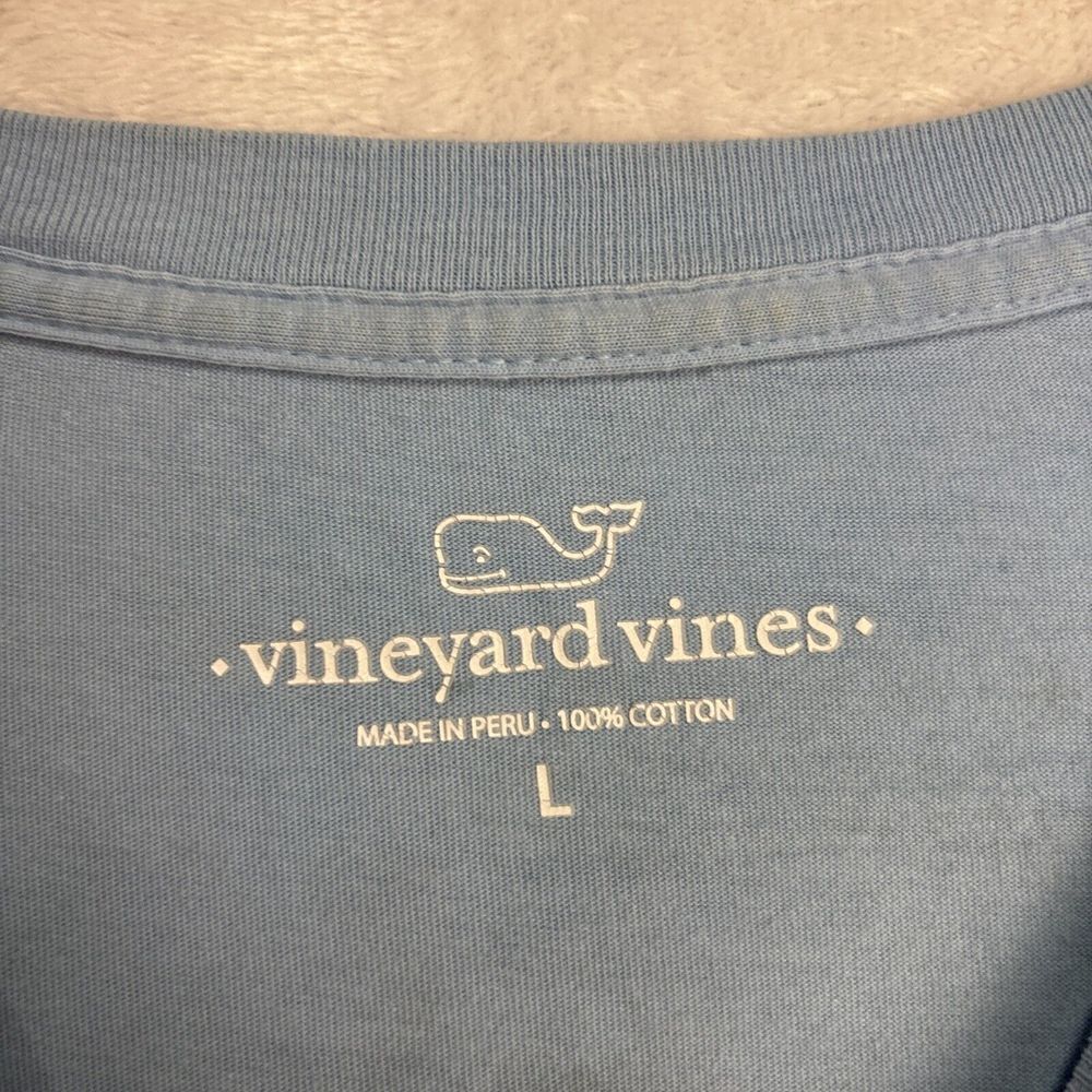 Vineyard Vines Men's Pocket Front Shirt L Blue USA Flag Martha's Vineyard - Picture 3 of 7